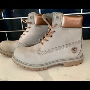 Grey/Copper Timberland Boots